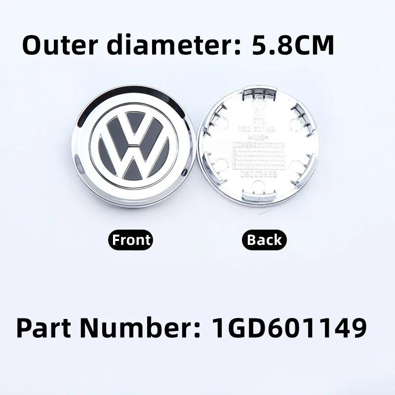 56/58/60/65/66/70/76MM 4pcs Car Emblem Wheel Center Caps Hub Cover Accessories for VOLKSWAGEN GTI Jetta Tiguan Golf POLO Passat