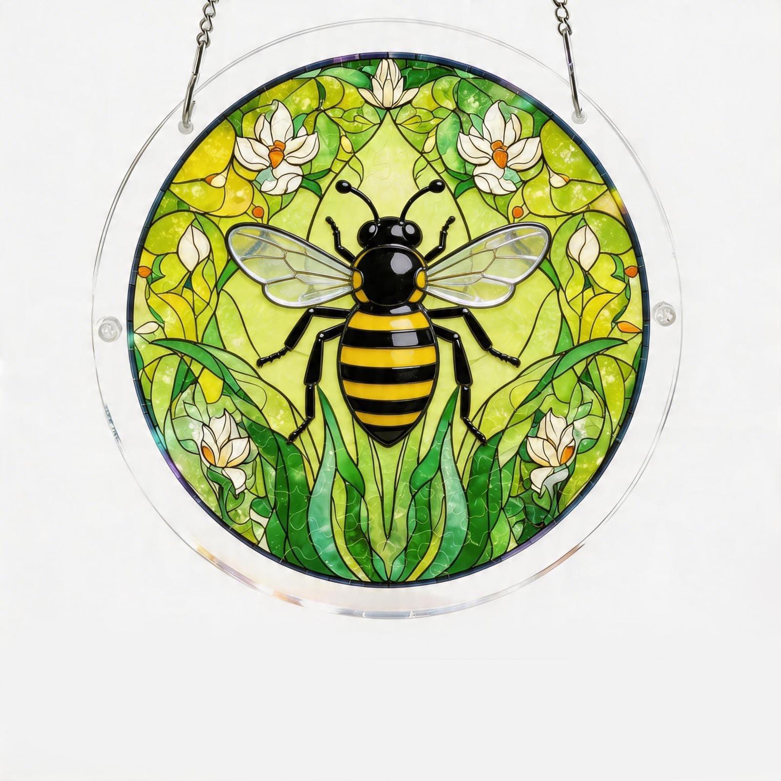 

Acrylic Suncatcher Window Decoration 2D Layered Design Single Layer 2mm Thickness Round Shape Hanging Ornament