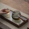 Grey heat-resistant glass wood handle fair cup Japanese side handle high temperature resistant tea separator tea set accessories