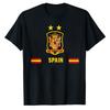 2026 Spain National Color Abstract Graphic Tshirt Unisex Loose Fit Country Themed Art Print Urban Street Style Casual Tees