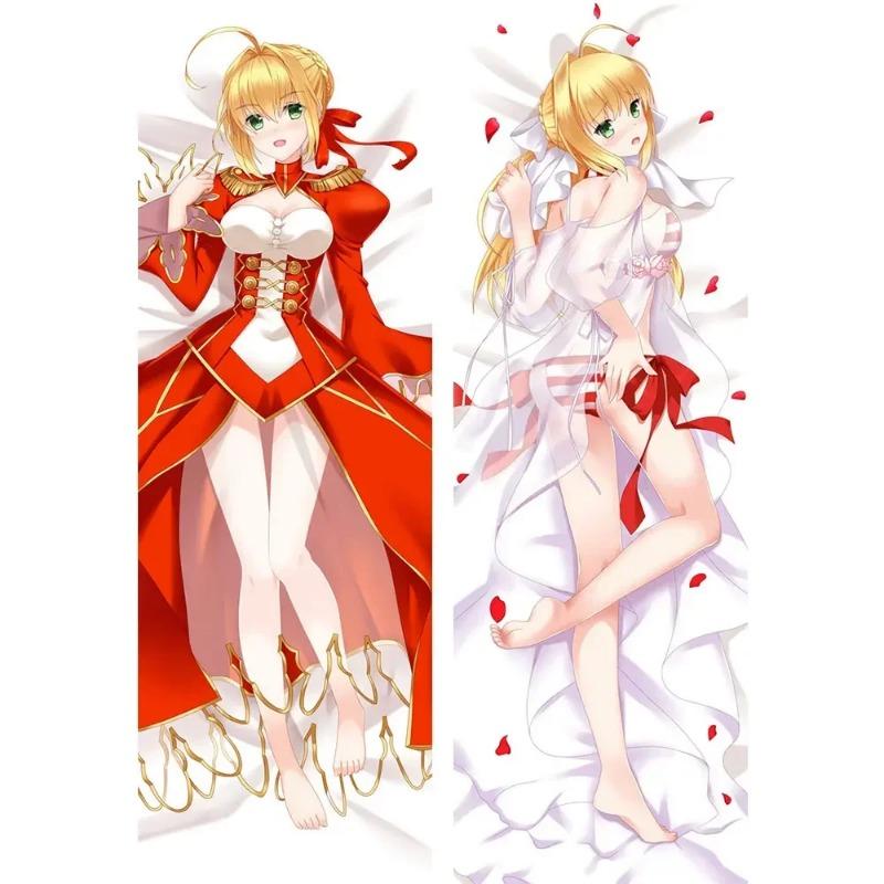 Japan Anime Fate/stay Night Saber Body Hugging Cover Double Sided Pillow Case Throw Cushion Dakimakura Waifu Pillowcase