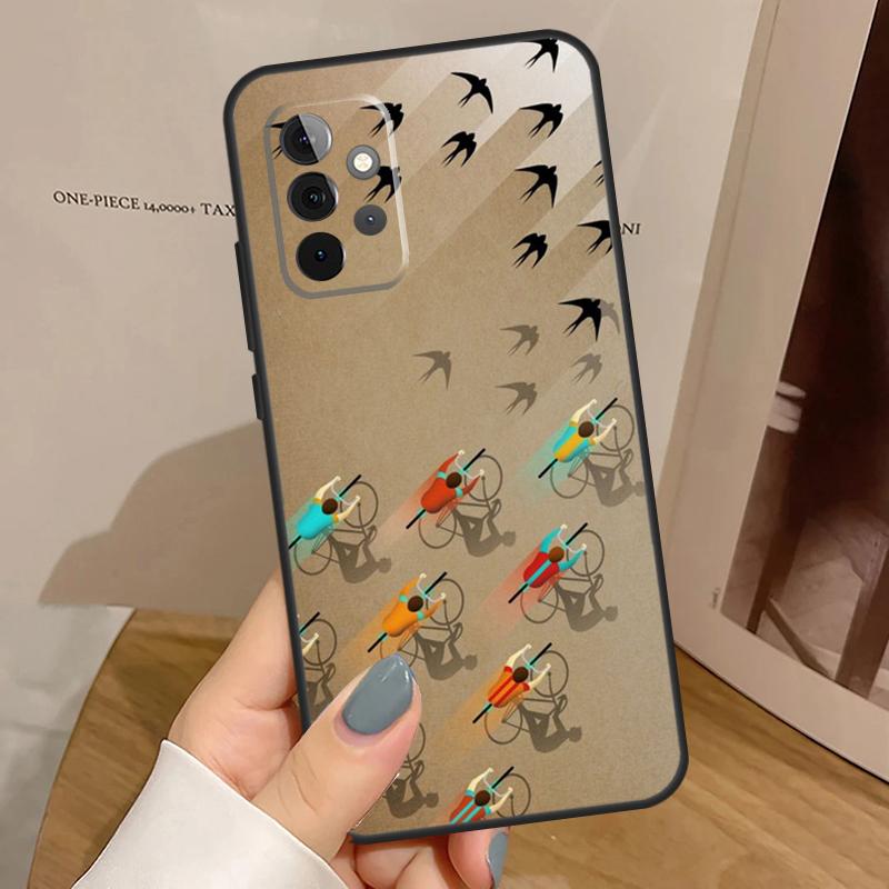 Ride Mountain Bike Bicycle Art Case For Samsung Galaxy A34 A54 A14 A15 A35 A55 A52 A32 A12 A51 A71 A13 A23 A33 A53 Cover
