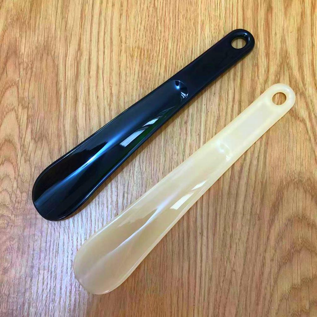 Clear Plastic Shoehorn with Extended Handle for Easy Shoe Wearing