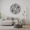 1pc Moon Phase Metal Wall Art Sacred Geometry Yoga Decor Golden Silvery Black Home Scene Themed Party Decoration Housewarming Gift