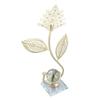 Iron Leaf Crystal Ball Decor Decorative Exquisite Metal Leaf Crystal Ball Ornament Stylish Nordic Desk Decoration for