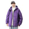 Men's Winter Casual Sports Down Jacket Hooded Warm Solid Color Windproof Couple Teen Jacket Trendy Winter Wear