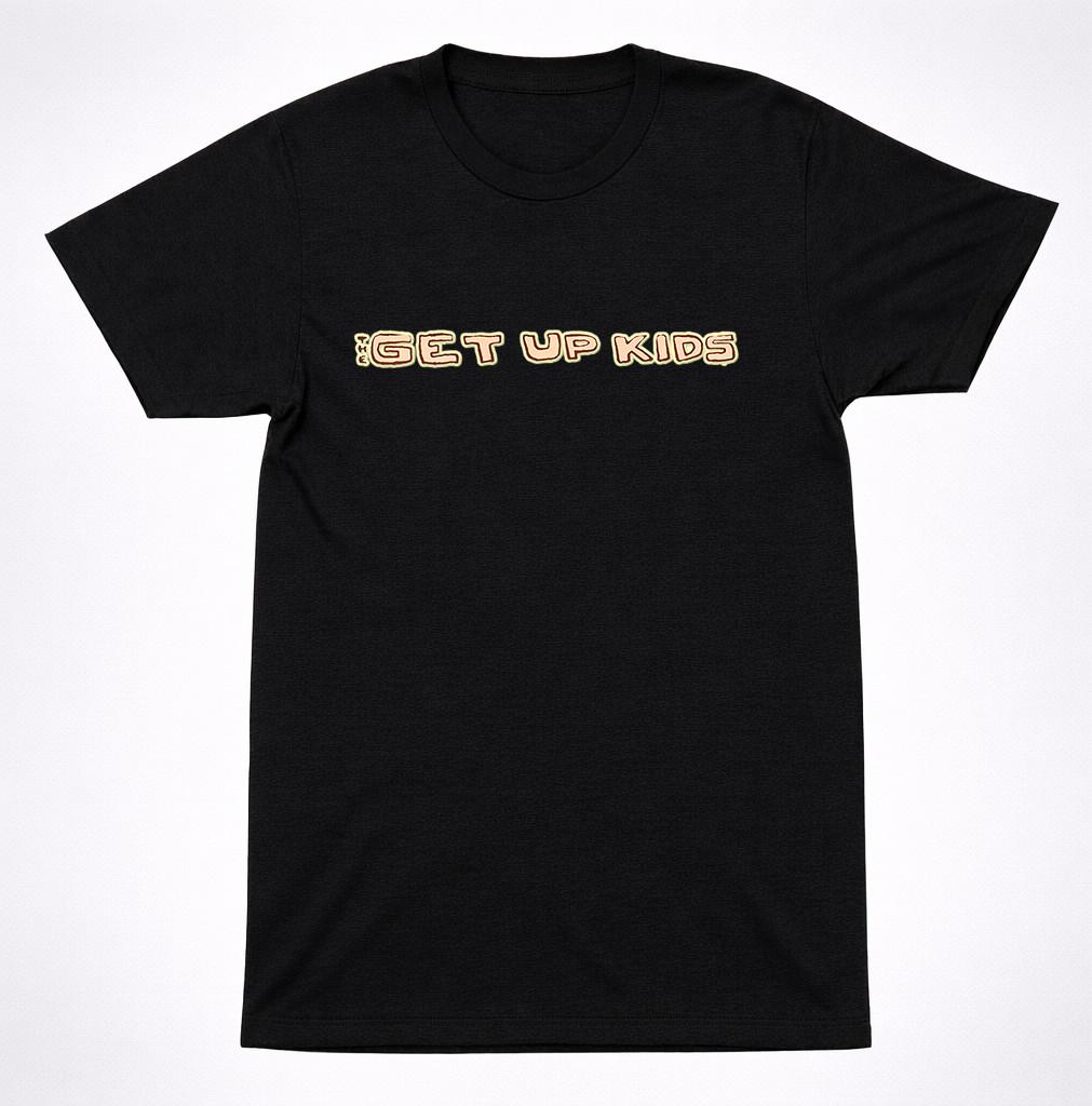 The Get Up Kids cartoon Text Logo T Shirt Midwest Emo Punk Milo Unisex Tee S разноцветный