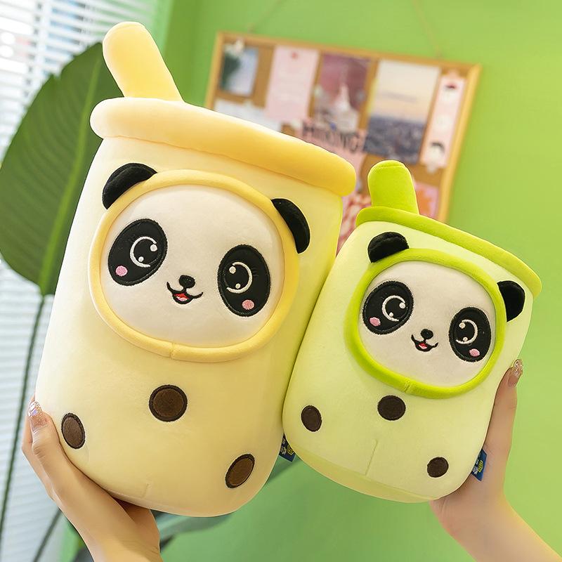 New Popular Cream Milk Tea Cup Doll Plush Toy for Girls To Sleep with Large Throw Pillow