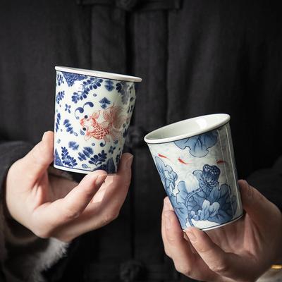 Palace Luxury Ceramic Teacup Colour Enamels Flowers Tea Bowl Handmade Tea Cup Tie Guanyin Pu'er Home Porcelain Tea Set 110ml