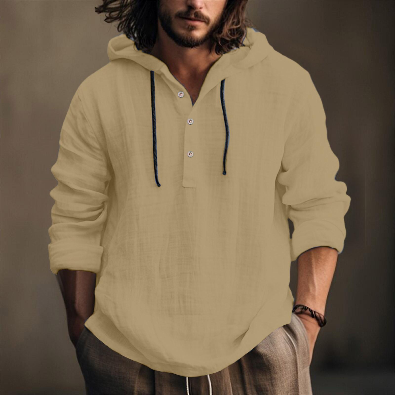 

Чоловіча літня нова сорочка з довгим рукавом, кардиган, пляжна сорочка M хакі