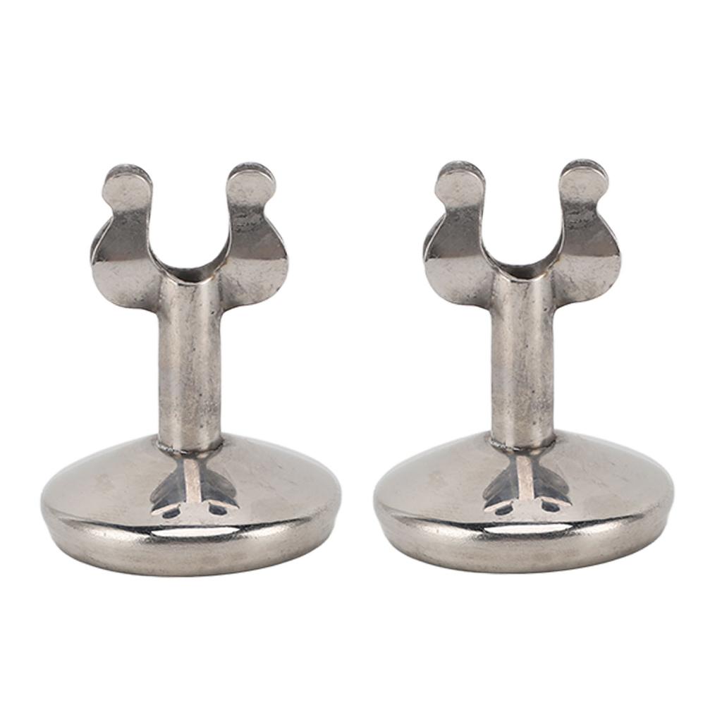 2Pcs Table Number Stands Stainless Steel Round Stable Base Sturdy Simple Place Card Holder for Wedding Party Office M