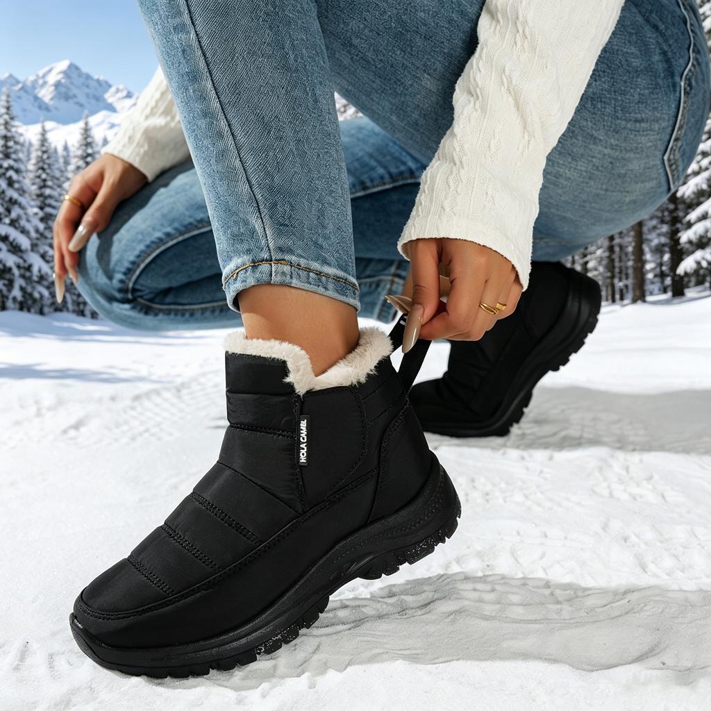 Women's Snow Boots Warm and Waterproof Shoes Outdoor Walking Snow Boots for Winter