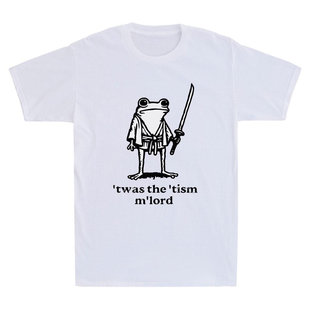 T was The Tism M Lord Funny Medieval Knight Frog Graphic Vintage Men s T-Shirt S