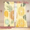 Set Of 2 Flat Printing Curtains Without Rod Fruit Leaf Design Valentine Is Day Festival Creative Durable Curtain Made Polyester