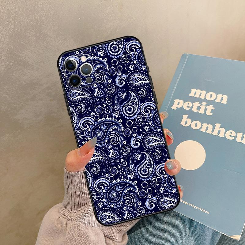 Bandana Seamless Pattern Case For iPhone 17 Air 15 14 13 12 11 16 Pro Max 13 mini XR 15 16 Plus 16e Back Cover Shell