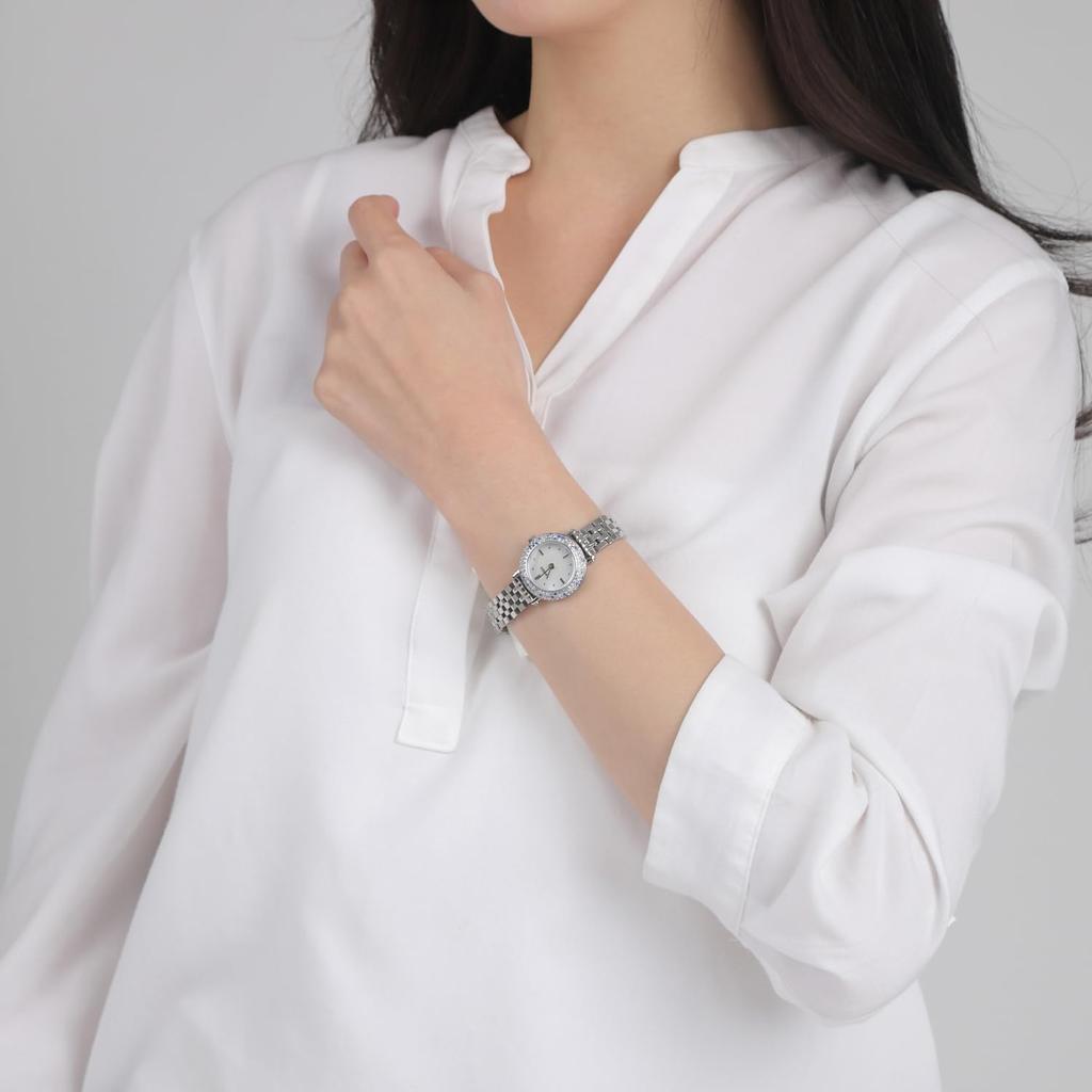 Solar Watch Ladies Made In Japan LeClair Lizard [LCREA] (COURONNE/Silver, Leather/LC2401-SSBRIV)