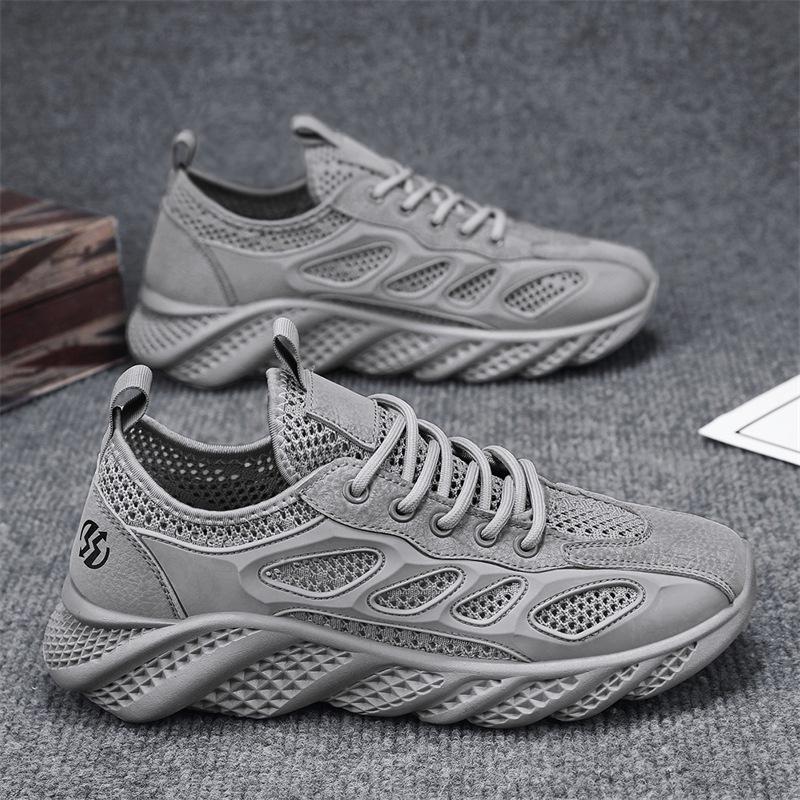 

Лето 2025 года, новые мужские туфли, дышащая сетчатая спортивная и повседневная обувь, мужская модная обувь для студентов, подростков, пап, трендовая обувь 41