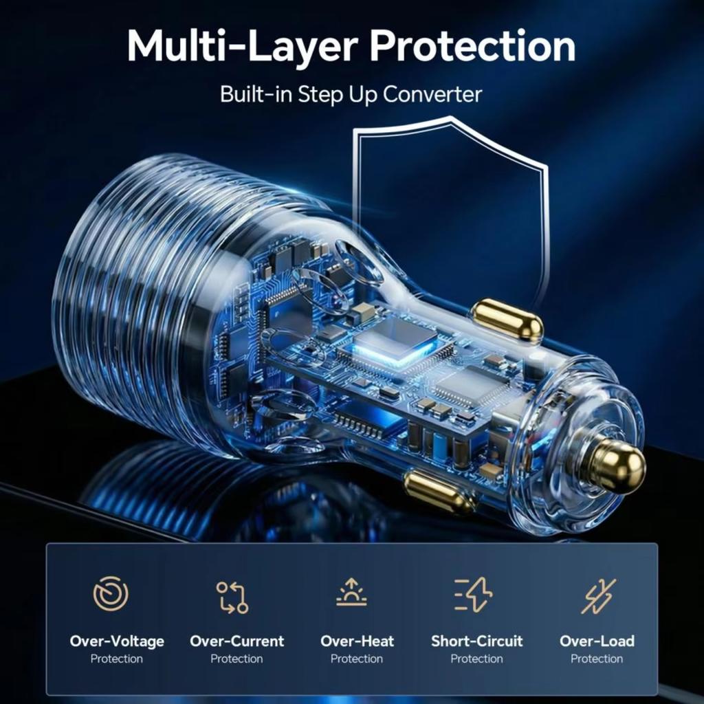 For Starlink Mini Power Adapter 12V-24V To 30V 3A Step Up Converter Waterproof  Type C Phone Charger Car Accessories