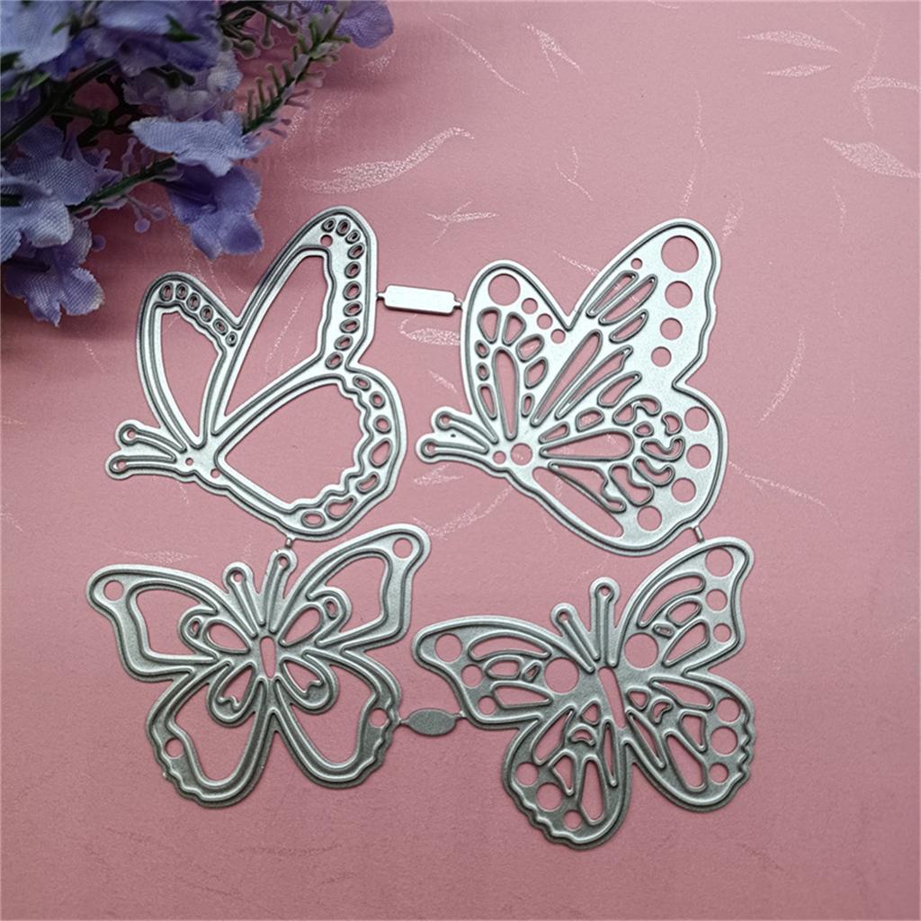 Troquel  Corte  Club  Arte En Papel Infantil Con Cuatro Mariposas En   Acero Al Carbono Y Metal