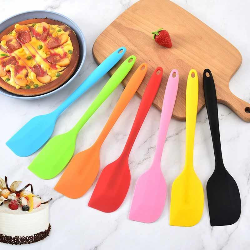 Premium Food Grade Silicone Spatula Heat Resistant Baking Scraper Mixing & Frosting Tool for Cake Cream Non-Stick Cookware Baking Tool