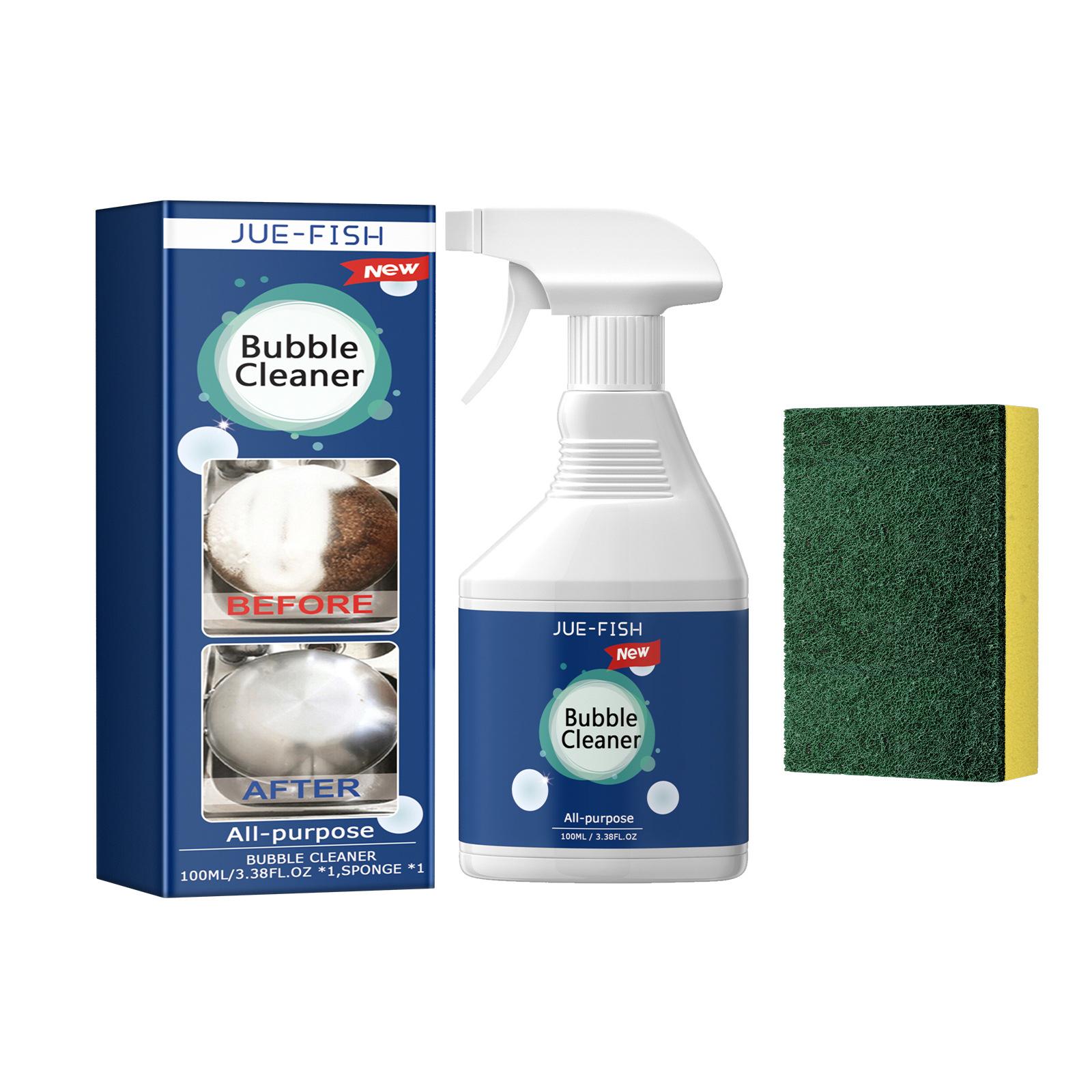 

JUE-FISH Очиститель жирной пены Плита Газовая плита Выхлопная труба Масло на стене Кухонная мойка Посуда След от ожогов на кастрюле Универсальный спрей для удаления жира 100ml set