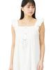 Nightshirt Gauze Rose Ribbon Dress White [Narue] 50/Double Women's M-L