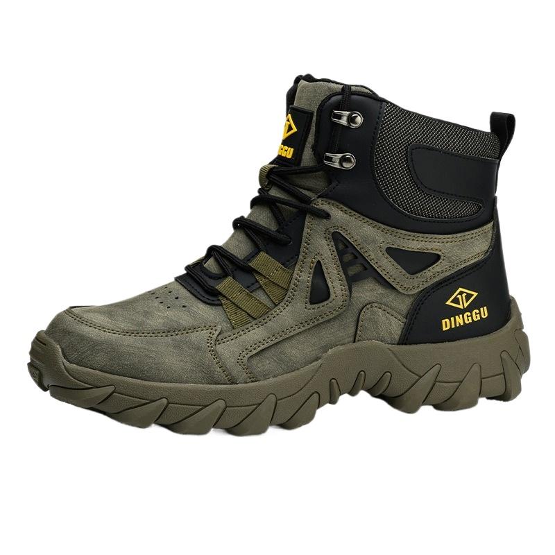 

High Top Safety Boots Men Outdoor Tactical Boots Indestructible Shoes Puncture-Proof Work Boots Steel Toe Shoes Men Sneakers 40