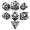 Hollow Metal DND Polyhedral Game Dice Set 7pcs for Table Board Role Playing Game Dice