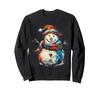 Snowman Christmas Motif Art Family Snowman Sweatshirt X-mas