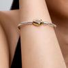 Pandora Snake Head Diamond Design 925 Silver Bracelet Women Bracelet Gold 563683C01