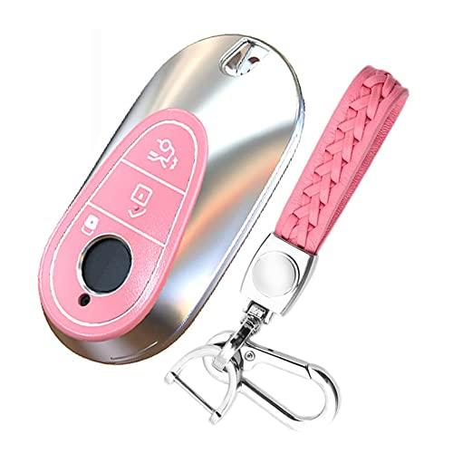 

[LETINGFAR] Чехол для ключа для Mercedes Benz Smart Key Case Чехол для ключа Мягкий TPU Good Touch 3 кнопки Benz Специальный дизайн Подходит для Mercedes Benz S Cl