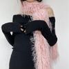 Long Plush Scarf Furry Neck Wrap Adult Girl Decorative Scarf Formal Dress Collar