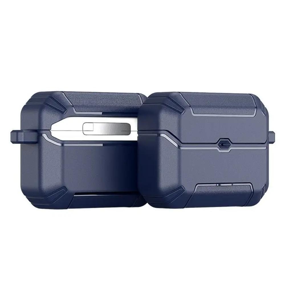 Luxury Armor Bracket Earphone Case For Apple AirPods 4 Pro 3 2 Generation Shockproof Protective Cover For Men