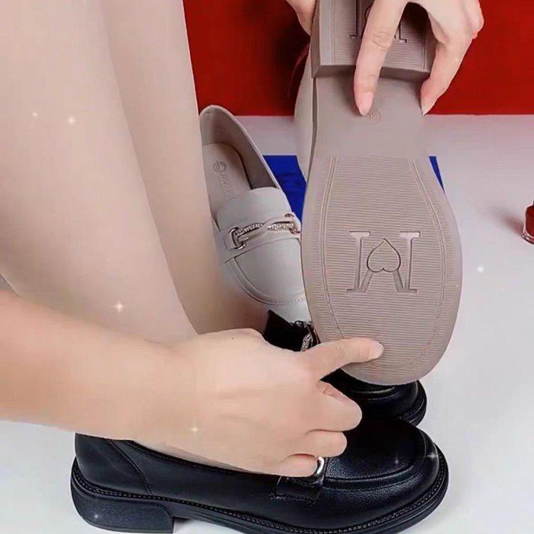 Bestselling Women's British-Style Soft Leather Loafers - Casual, Fashionable, Non-slip Flats for Middle-aged Moms