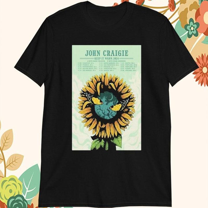 John Craigie Tour 2024 Keep It Warm T Shirt Size S 5XL