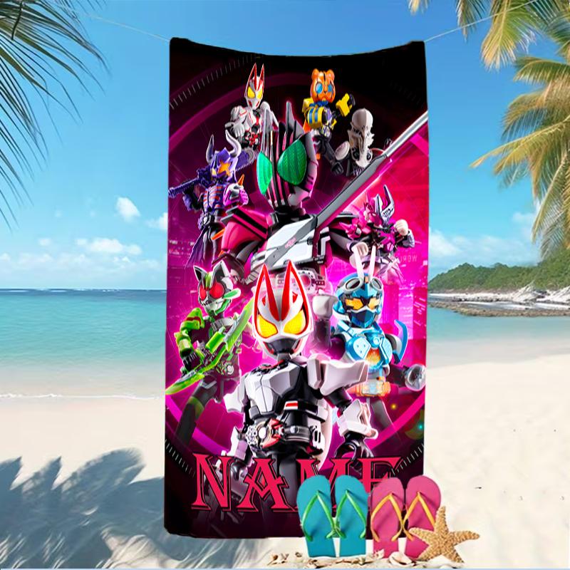 Customizable personalized beach towels Kamen Rider Decade themed designs.Suitable for the beach, yoga, sports;ideal as beach accessories
