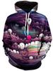 "Fantasy Dreamscape" 3D Tree-Print Hoodie – Men’s Casual Athletic Sweatshirt/Pullover, Fleece-Lined and Thickened for Autumn/Winter