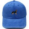 Cartoon German Shepherd Puppy Embroidered Baseball Cap Animal Washed Retro Daddy Hat Men's and Women's Casual Sun Hat