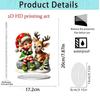 1PC Santa Claus Tabletop Decoration With Base 2D Acrylic Christmas Ornaments 2026 Xmas Navidad Party Supplies