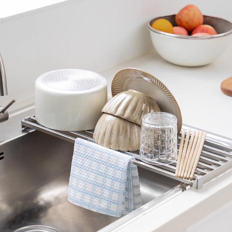 YouShu Retractable 304 Stainless Steel Over-Sink Dish Rack