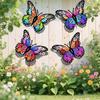 4Pcs Metal Butterfly Wall Decor, Butterfly Outdoor Wall Art For Fence Garden Yard Room Patio Balcony Decorations
