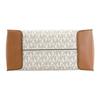 Michael Kors Classic Vintage Monogram Print Commuter Letter Accordion Tote Bag Women Handbags Vanilla-White 35S1GM9M2B-VANILLA