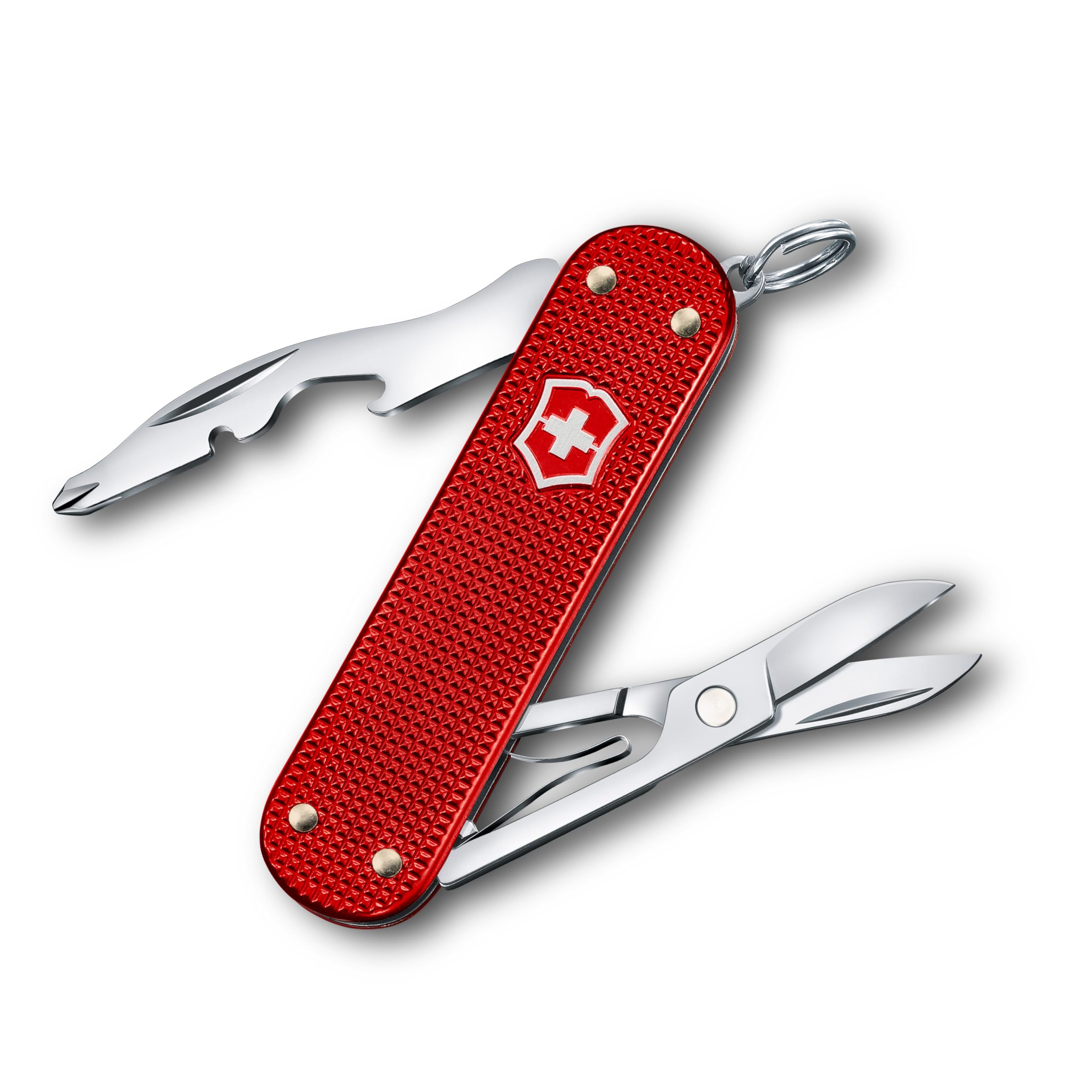 

VICTORINOX Companion S Alox Knifeless with Bladeless Scissors and 5 Swiss Perfect for Outdoor Disaster and Birthday Red Multi-Tool Screwdriver,