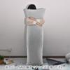 Baibu Home Body Pillow Cover, Compatible with 160 X 50cm, Cover Only, Gray, Side Zipper Type, Plain, Soft and Fluffy, Soft Boa Fabric