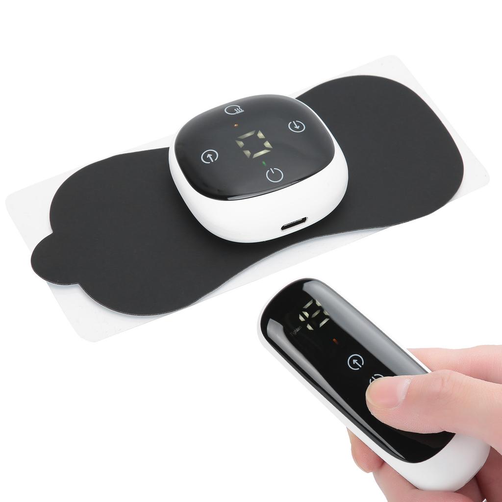 Mini Neck Massager Pain Relieve EMS Cervical Massage Patch Sticker Wireless Massage PadWhite
