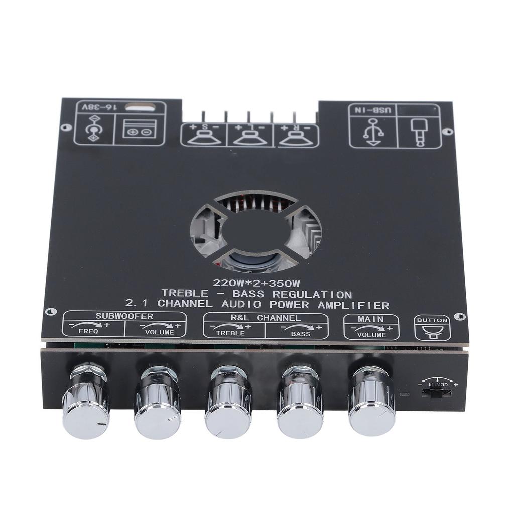 ZK AS21 Bluetooth Amplifier Board Dual Channel TPA3255 Chip 220Wx2 Plus 350W Sound Power Amplifier Module 16‑38V
