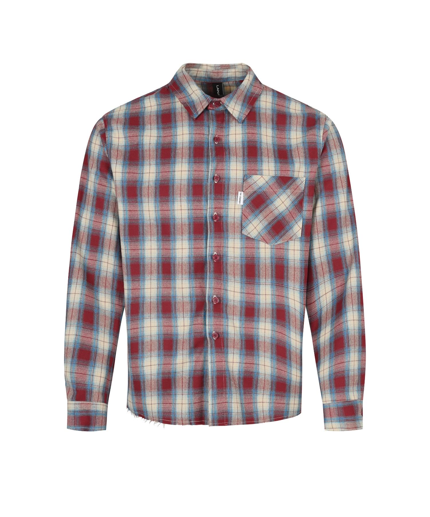 Ran Archive [0069] Distressed Check Shirt - Red Red/Free