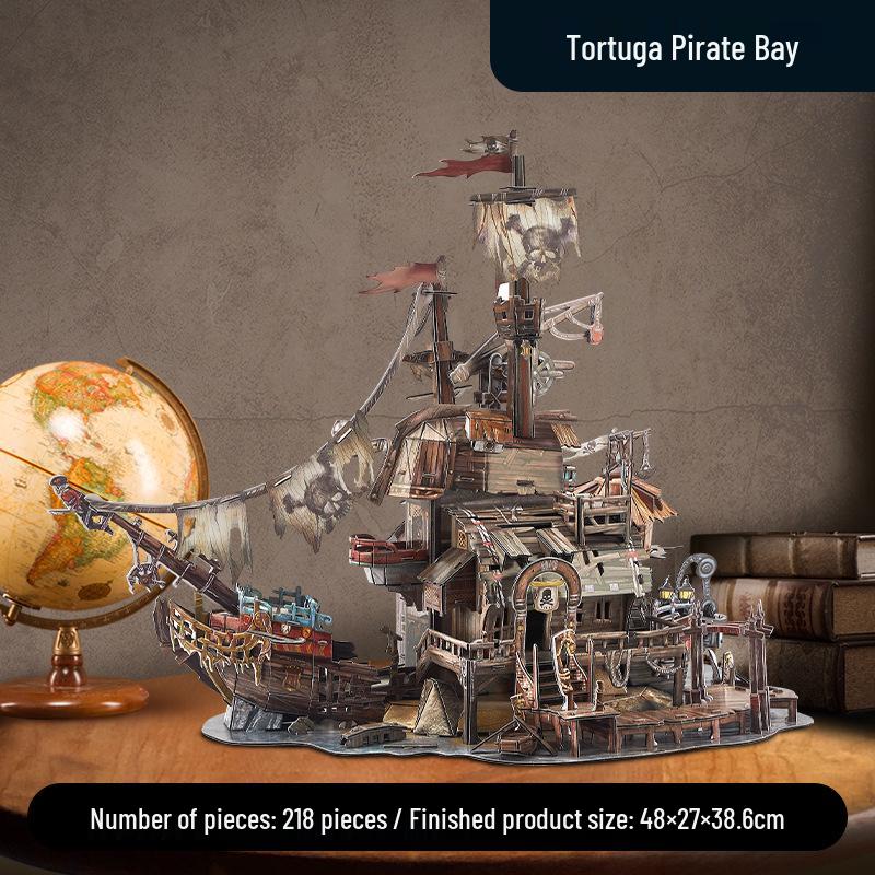 Pirates of the Caribbean Tortuga Bay 3D Jigsaw Puzzle: Handmade Rubik’s Cube Toy for Adults