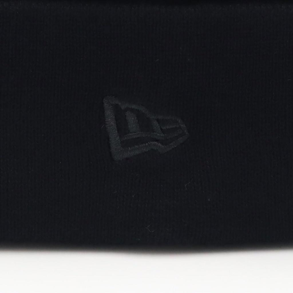 New Era Basic Cuff Knit Free Basic Cuff Black Hat, Black/Metallic Black, Knit,