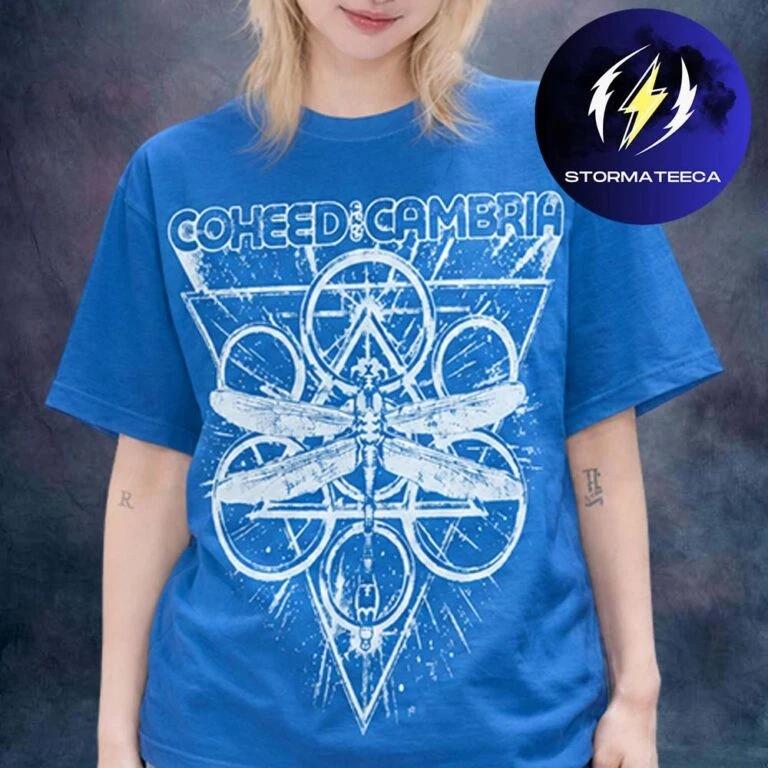 Coheed And Cambria Merch This Is Our War Tour 2026 Dragonfly Blue Unisex T-Shirt XL